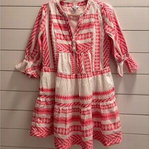 Crown & Ivy Pink and White Casual Dress